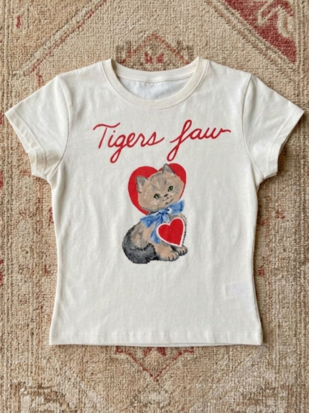 Tiger Faw White Baby Tee